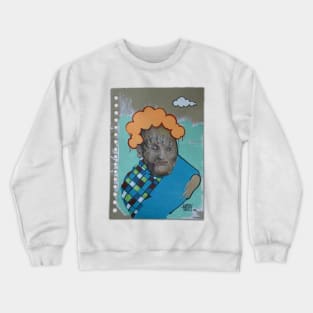 Proud Star Mom | Passionate About Homework | Portrait Lowbrow Pop Surreal Art | Cartoon Star | Masterpieces | Original Oil Painting By Tyler Tilley Crewneck Sweatshirt